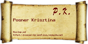Posner Krisztina névjegykártya
